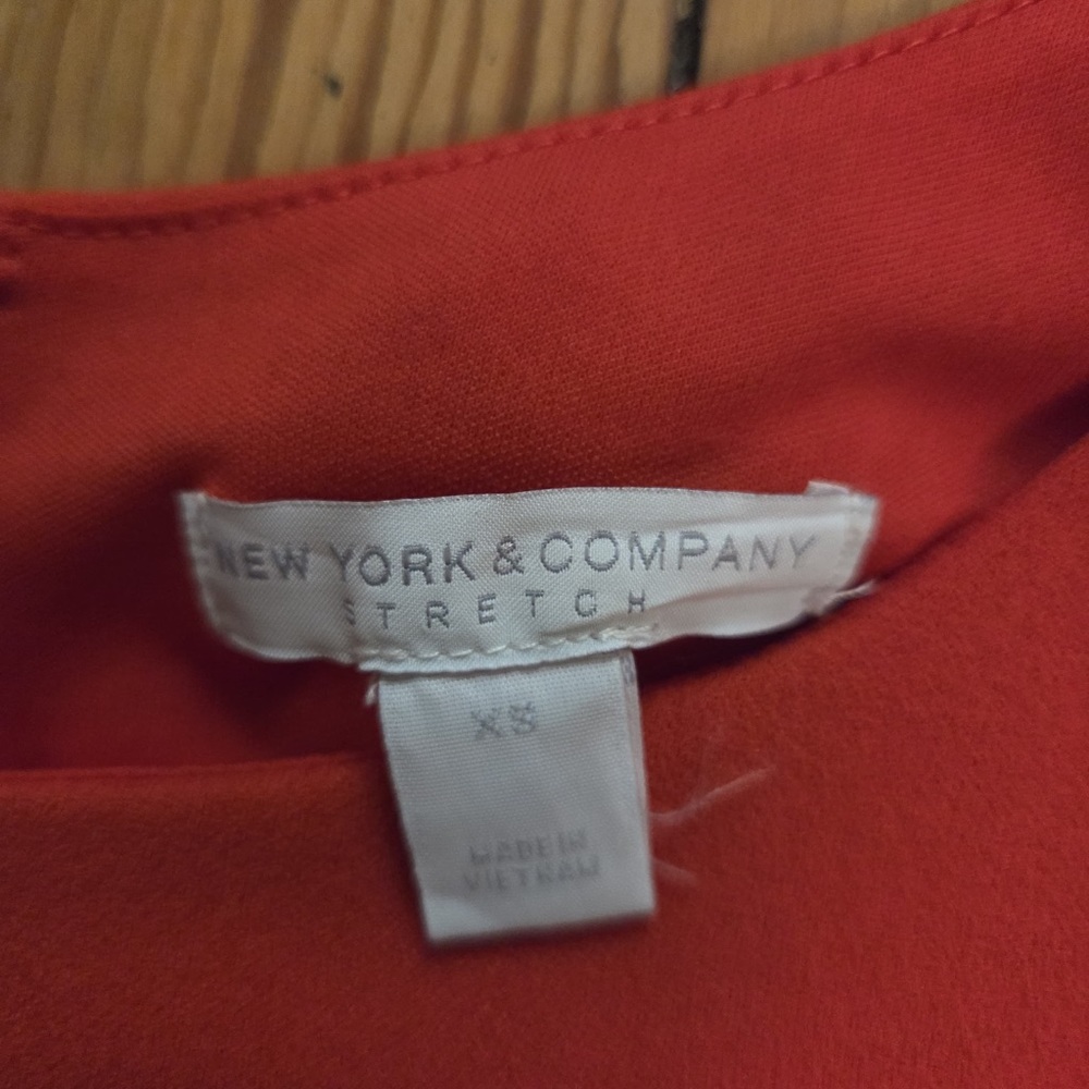 New York & Company Red Long Sleeve Dress - Picture 6 of 6